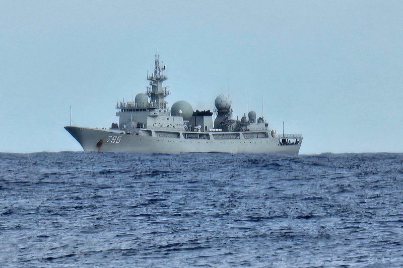 賴總統出訪 中共軍艦現蹤台灣東北部海面 賴總統出訪 中共軍艦現蹤台灣東北部海面