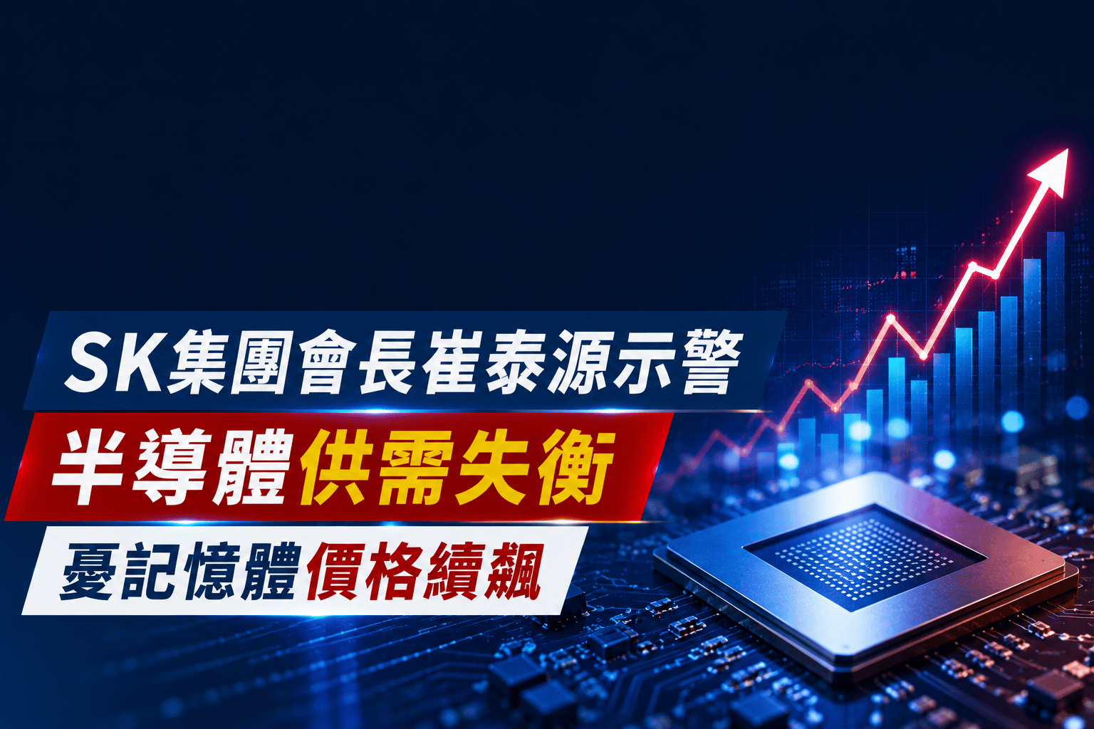 SK集團會長崔泰源示警半導體供需失衡 憂記憶體價格續飆 SK集團會長崔泰源示警半導體供需失衡 憂記憶體價格續飆