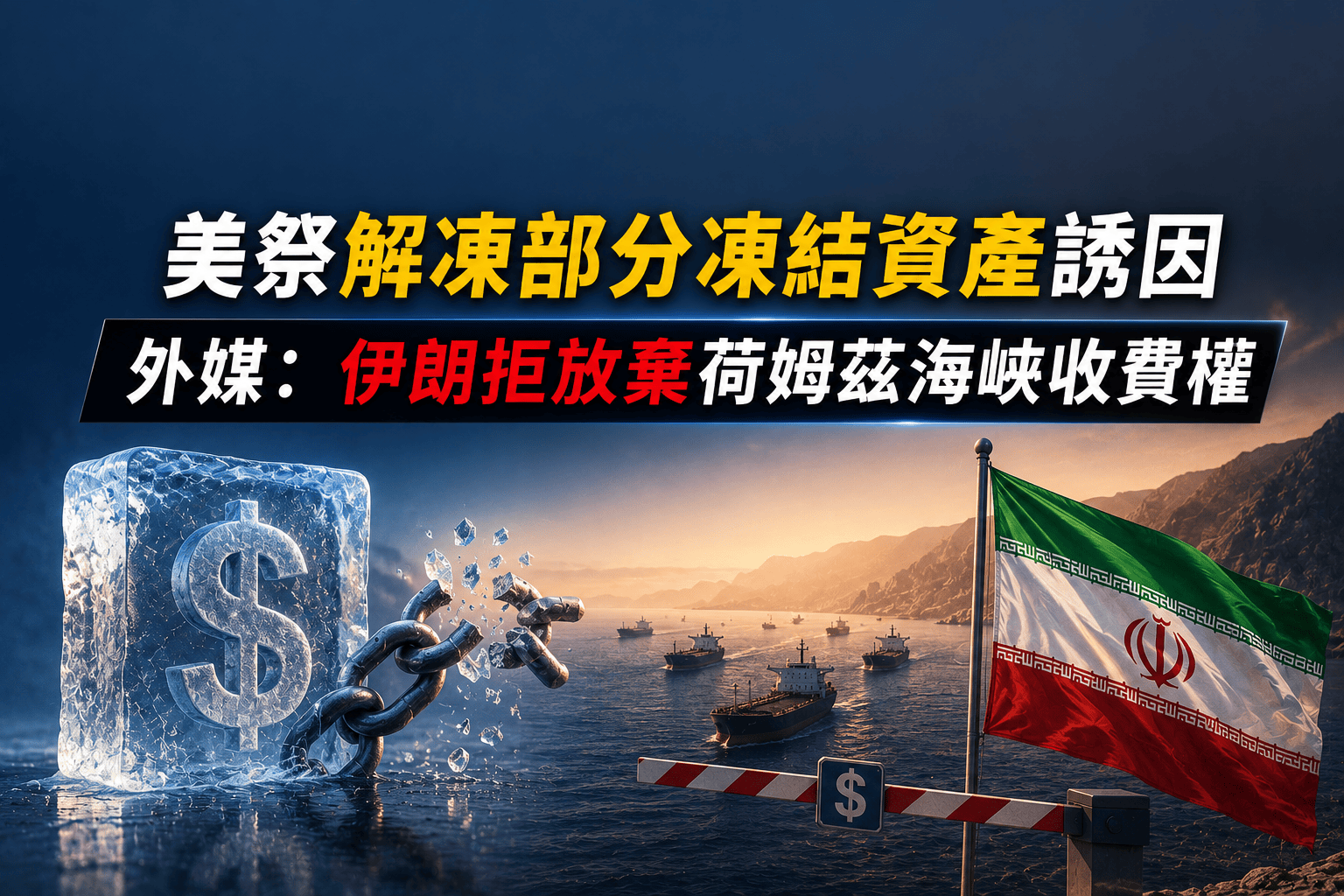 美祭解凍部分凍結資產誘因 外媒:伊朗拒放棄荷姆茲海峽收費權 美祭解凍部分凍結資產誘因 外媒:伊朗拒放棄荷姆茲海峽收費權