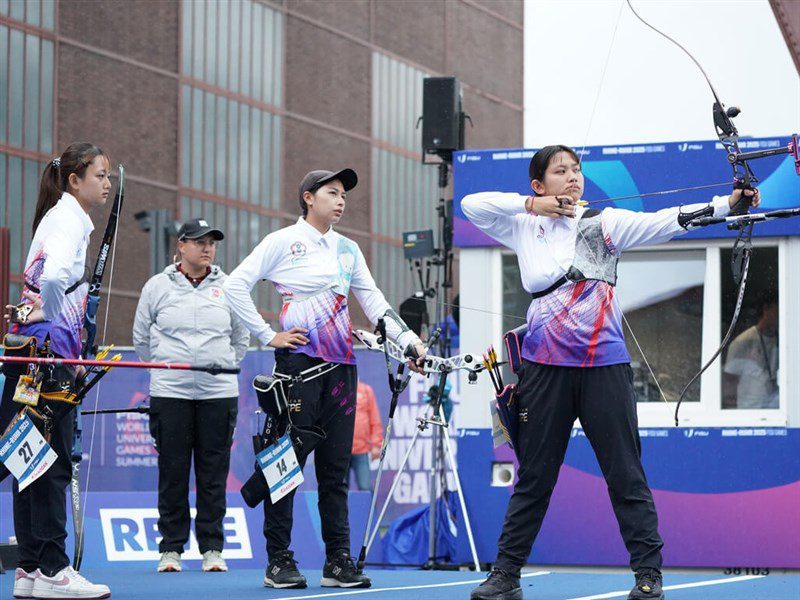 世大運女子射箭反曲弓團體 台灣不敵日本鍍銀 世大運女子射箭反曲弓團體 台灣不敵日本鍍銀