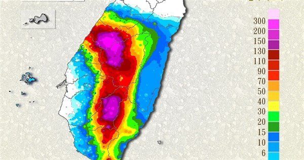 台中太平286毫米 吳德榮:中南部多雨至8/4 台中太平286毫米 吳德榮:中南部多雨至8/4