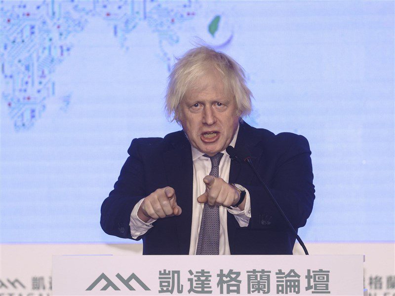 英國前首相強生台語問好 強調與台灣站在一起 英國前首相強生台語問好 強調與台灣站在一起