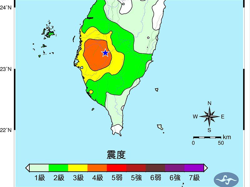 嘉義大埔規模5.1地震 氣象署:屬0121餘震 嘉義大埔規模5.1地震 氣象署:屬0121餘震