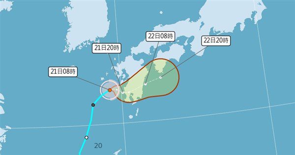 輕颱玲玲生成朝日本九州移動 對台無影響 輕颱玲玲生成朝日本九州移動 對台無影響