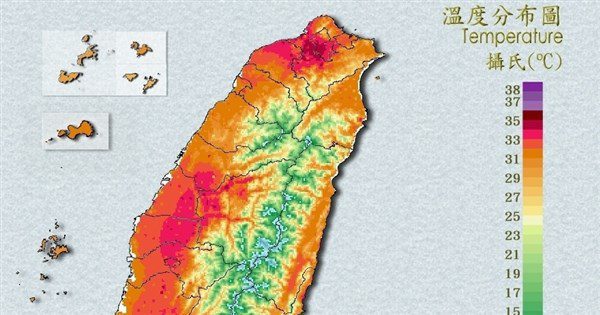 午後氣溫再升 新北五股38度 午後氣溫再升 新北五股38度