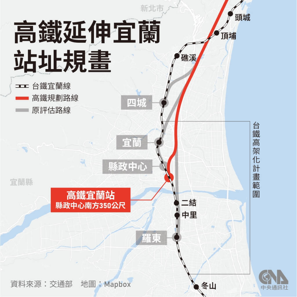 高鐵延伸宜蘭案環評大會將登場 鐵道局:提數據完整說明 高鐵延伸宜蘭案環評大會將登場 鐵道局:提數據完整說明