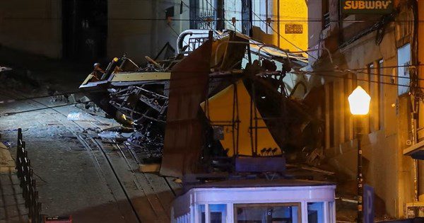 里斯本纜車事故增至17死21傷 葡萄牙全國哀悼1日 里斯本纜車事故增至17死21傷 葡萄牙全國哀悼1日