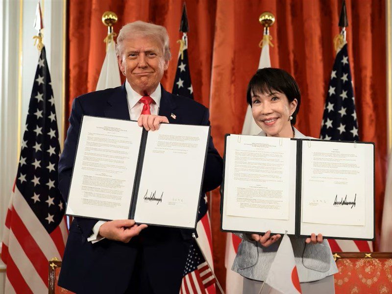 美日領袖會談 川普與高市簽署關稅與稀土文件 美日領袖會談 川普與高市簽署關稅與稀土文件