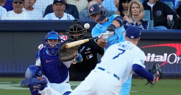 藍鳥開局雙轟一路壓制道奇 世界大賽3勝聽牌 藍鳥開局雙轟一路壓制道奇 世界大賽3勝聽牌