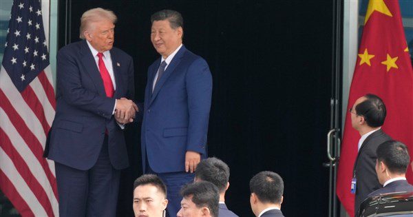 川普習近平結束會談 歷時約1小時40分鐘 川普習近平結束會談 歷時約1小時40分鐘