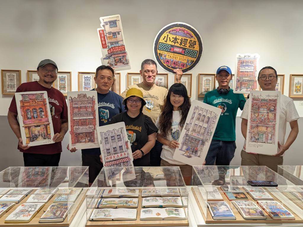 7斜槓畫家筆觸接力 小畫本捕捉迪化街建築群像 7斜槓畫家筆觸接力 小畫本捕捉迪化街建築群像
