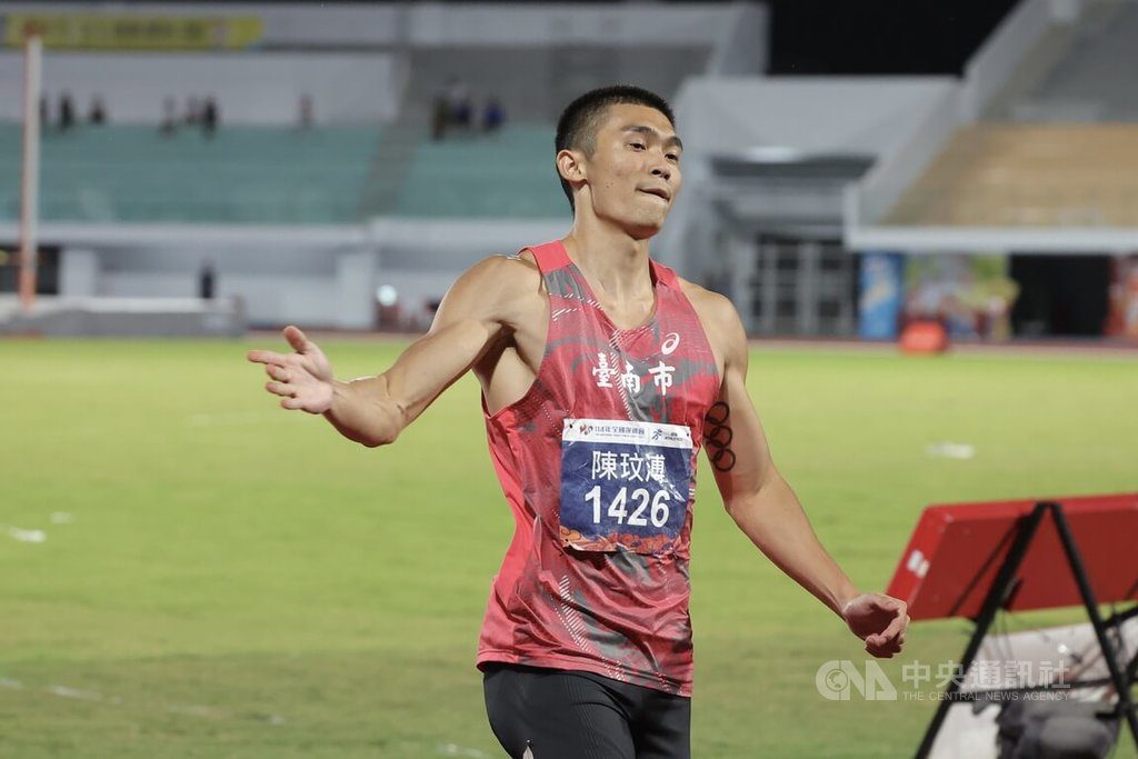 強風助威2度跑進10秒內　陳玟溥全運男子百公尺摘金