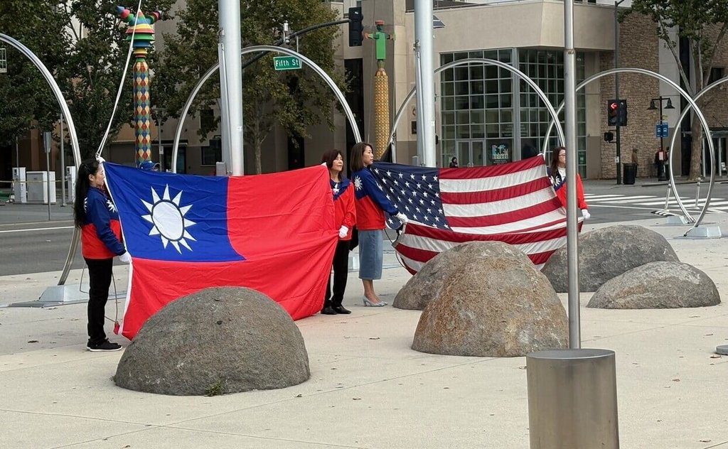 矽谷聖荷西市升中華民國國旗  訂10/25為台灣日 矽谷聖荷西市升中華民國國旗  訂10/25為台灣日