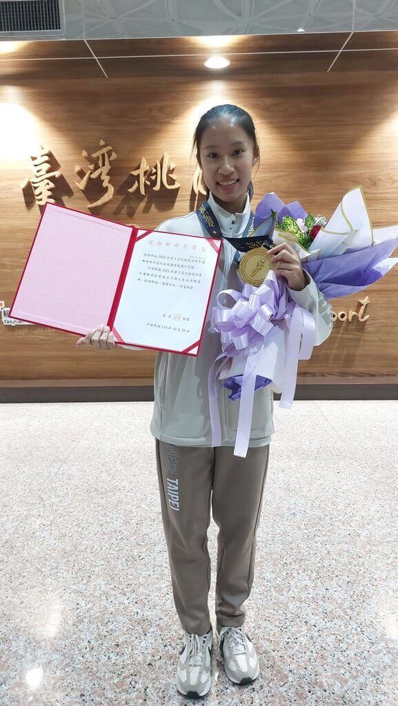 苗栗學子潘筱晴堅毅自律 巴林亞青運跆拳道摘金 苗栗學子潘筱晴堅毅自律 巴林亞青運跆拳道摘金