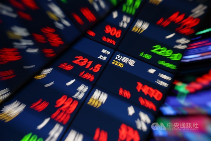 圖為台北股市示意圖。（中央社檔案照片）