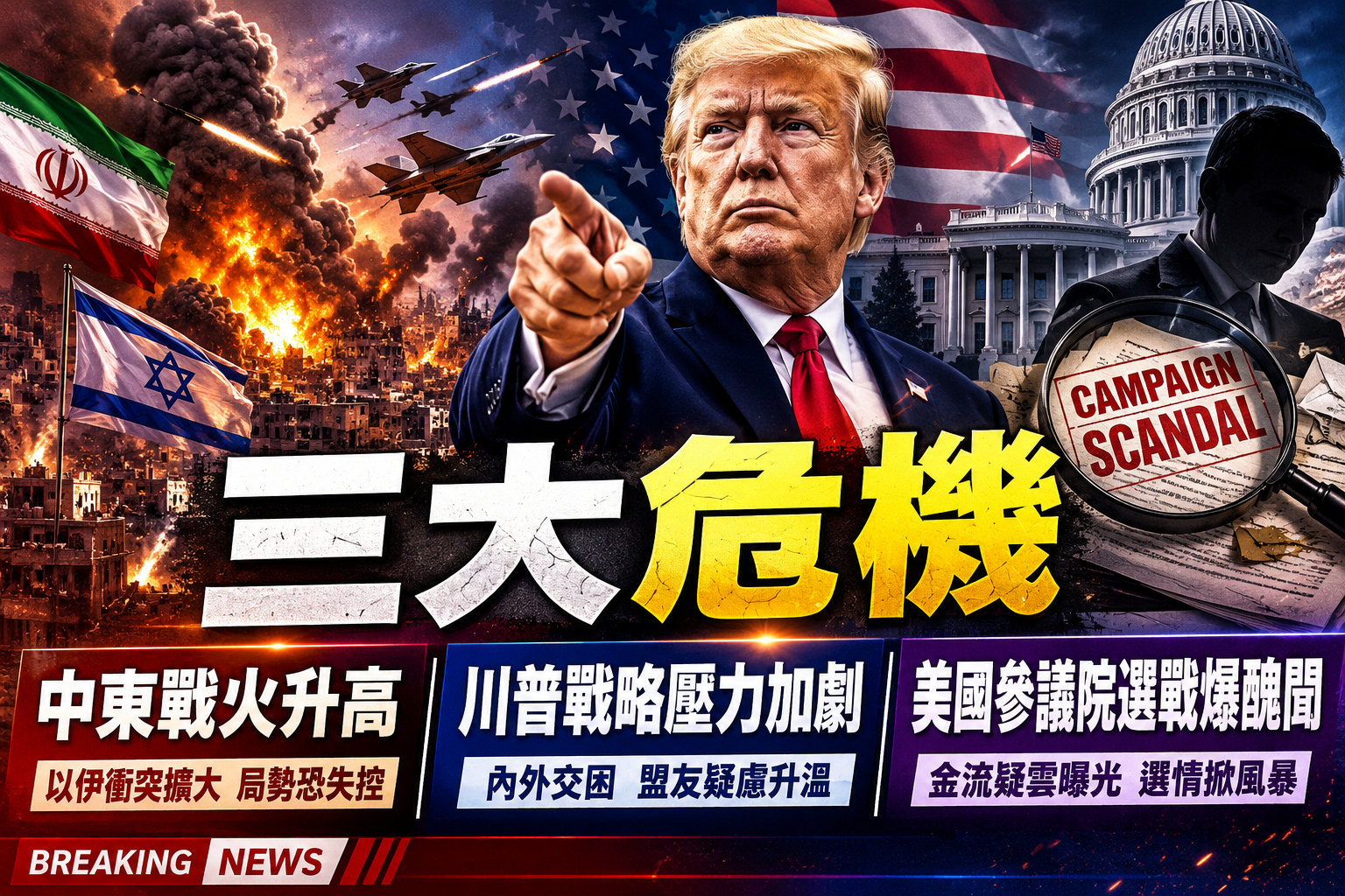 2026年6月1日美國《Today Show》晨間新聞聚焦三大危機 中東戰火升高、川普戰略壓力加劇、美國參議院選戰爆醜聞