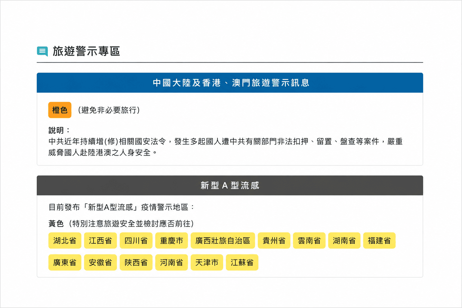 赴中失聯遭質疑遭誇大 陸委會:每件都有憑有據、公布是為提醒國人 赴中失聯遭質疑遭誇大 陸委會:每件都有憑有據、公布是為提醒國人