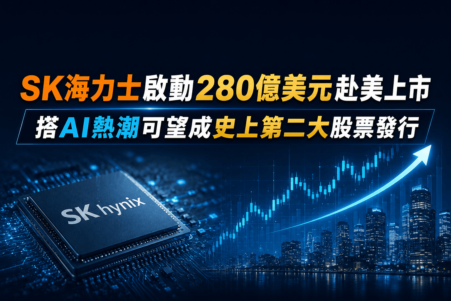 SK海力士啟動280億美元赴美上市　搭AI熱潮可望成史上第二大股票發行